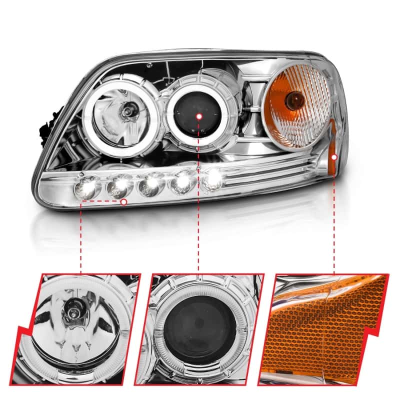 ANZO — ANZO 1997.5-2003 Ford F-150 Projector Headlights w/ Halo and LED Chrome 1pc
Head Light Set
HdLtSet - view 4