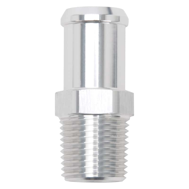 Edelbrock — Edelbrock Hose End Straight 1/2In NPT to 3/4In Barb Clear Anodize
KIT PARTS - view 2