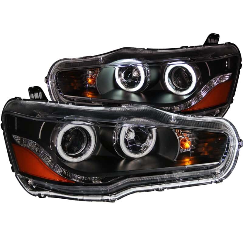 ANZO — ANZO 2008-2015 Mitsubishi Lancer Projector Headlights w/ Halo Black (CCFL)
Head Light Set
HdLtSet - view 2