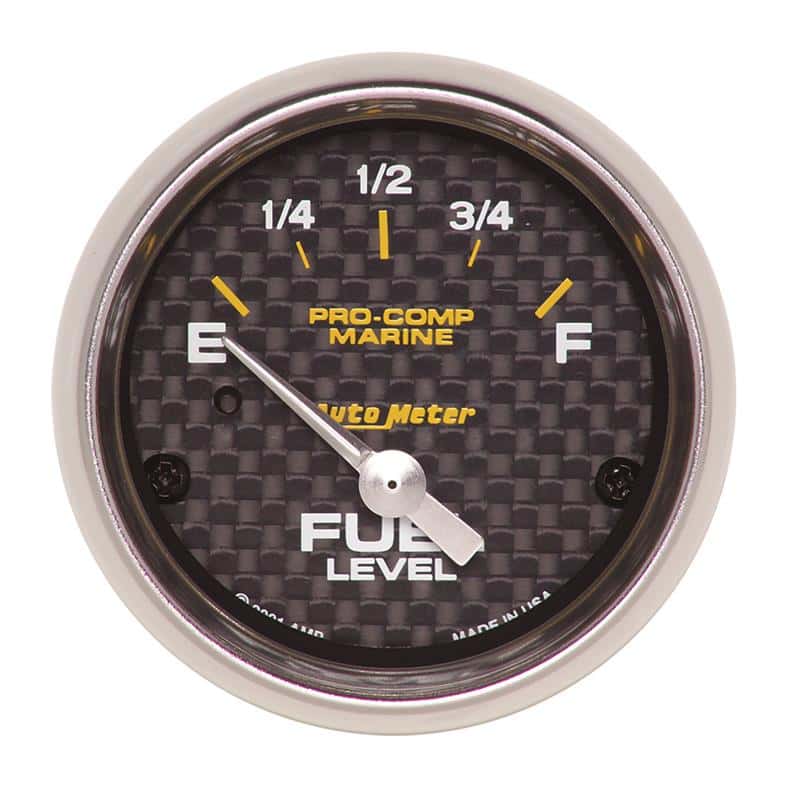 AutoMeter — Autometer Marine Carbon Fiber 2-1/16in 240-33 Ohms Electric Fuel Level Gauge
GA 2" FU 240-33 MCF - view 1