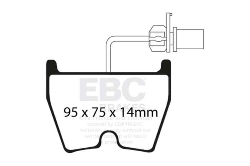 EBC — EBC 06-09 Audi RS4 4.2 (Cast Iron Rotors) Bluestuff Front Brake Pads
Disc Brake Pad - view 4