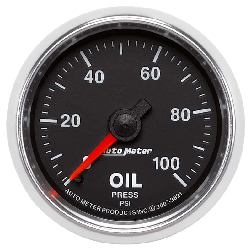 AutoMeter — Autometer GS 52mm 0-100 PSI Mechanical Oil Pressure Gauge
2-1/16" OIL PRESS, 0 - view 1