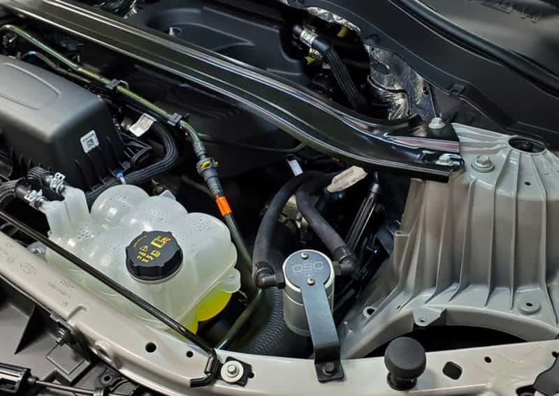 J&L — J&L 2020-2024 Ford Explorer 2.3L EcoBoost Driver Side Oil Separator 3.0 - Clear Anodized
Oil Separator - view 2