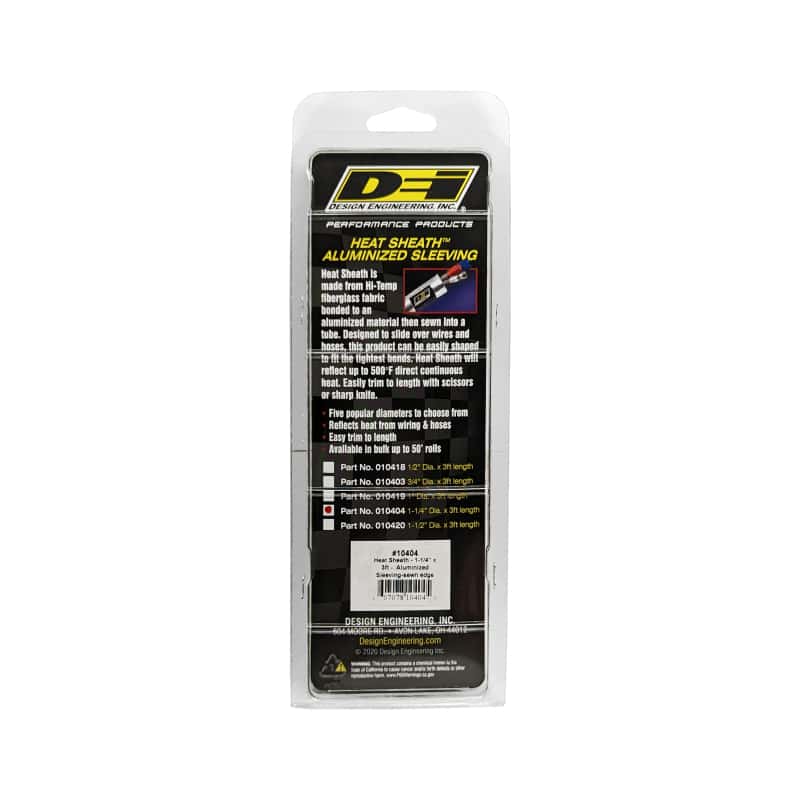 DEI — DEI Heat Sheath 1-1/4in I.D. x 3ft - Aluminized Sleeving - Sewn Edge
Heat Shield Sleeve - view 5