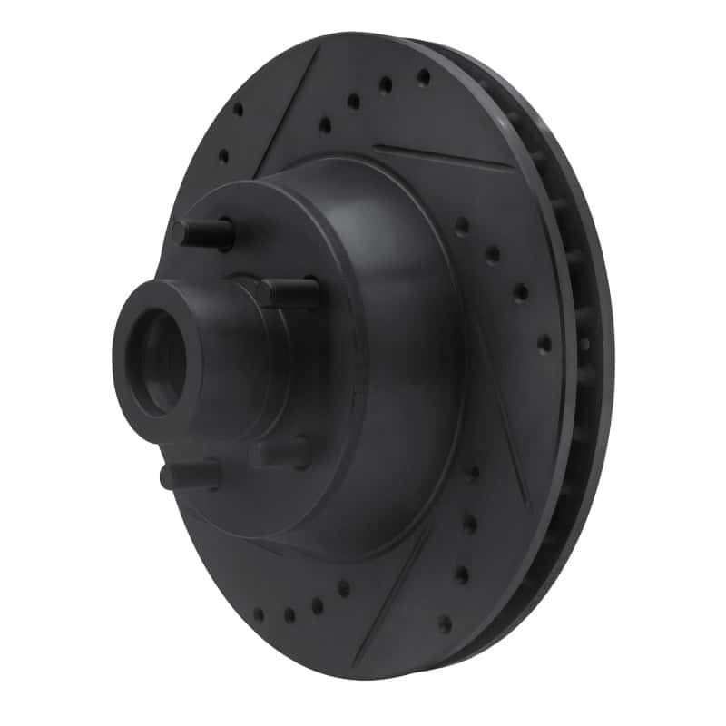 R1 Concepts — R1 71-81 Chrysler Newport Front Left Drilled & Slotted Black Brake Rotor
R1 Brake Rotor Drill - view 2