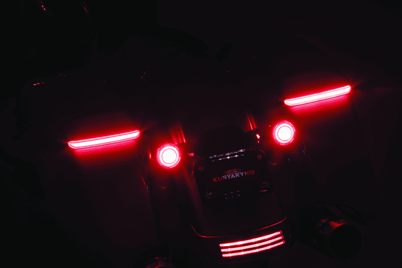 Kuryakyn — Kuryakyn Tracer L.E.D. Turn Signal Inserts Red/Red Smoke Lens Rear - view 2