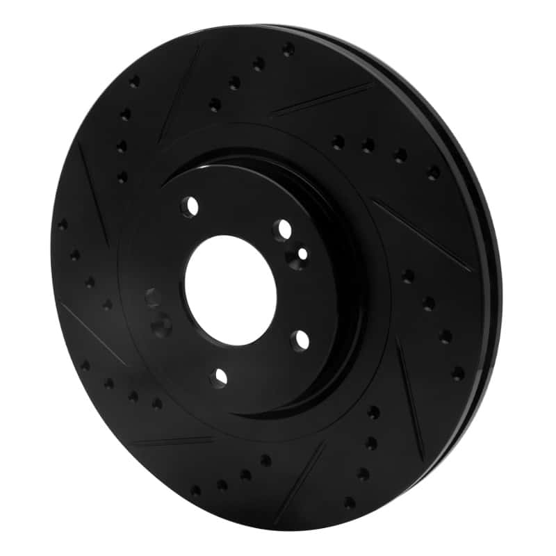 R1 Concepts — R1 13-20 Hyundai Santa Fe Sport Front Left Drilled & Slotted Black Brake Rotor
R1 Brake Rotor Drill - view 2