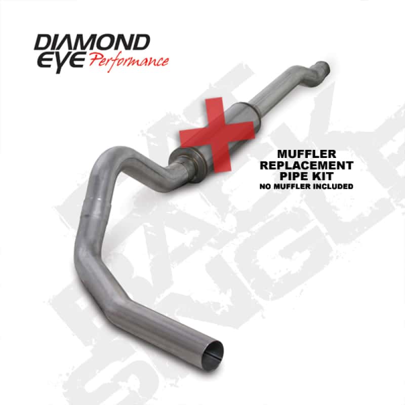 Diamond Eye Performance — Diamond Eye KIT 4in Catback MFLR RPLCMENT PIPE SGL AL: 03-07 FORD 6.0L F250/F350 (Extended Cab Only)
KIT; 4in.; CB MRP SG - view 1