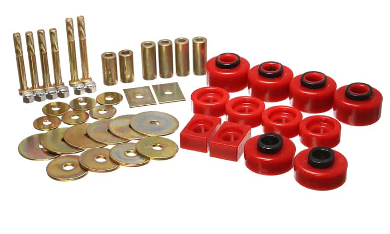 Energy Suspension — Energy Suspension 97-03 Ford F-100/F-150 2WD/F250 2WD & L-Duty Red Body (Ext Cab ONLY ) Mount Set
BodyMntBshKt - view 3
