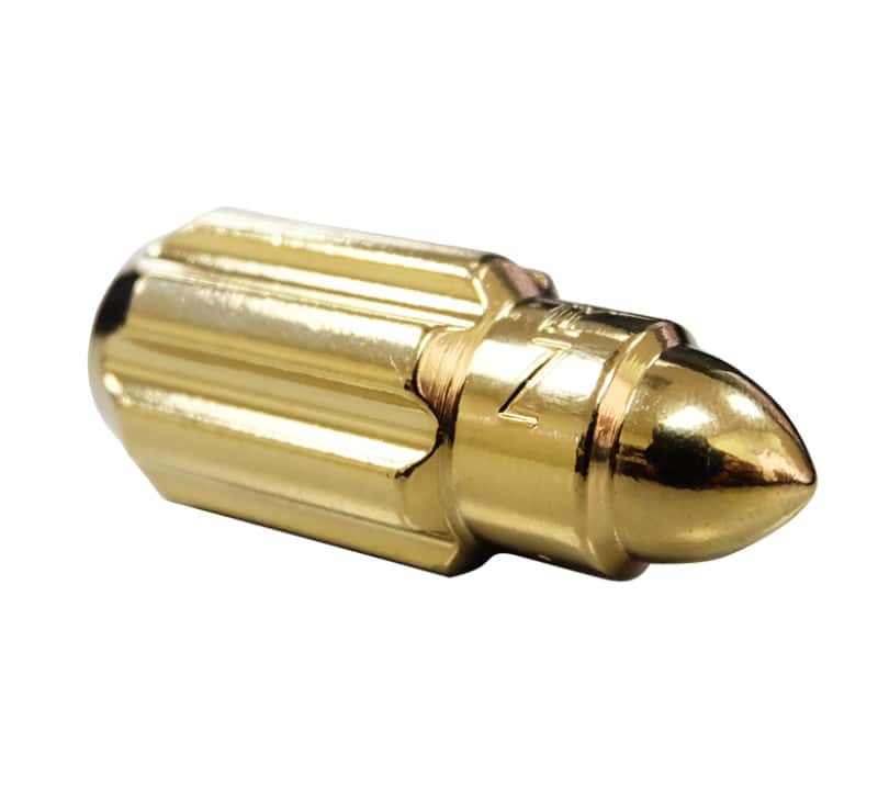 NRG — NRG 500 Series M12 X 1.5 Bullet Shape Steel Lug Nut Set - 21 Pc w/Lock Key - Chrome Gold - view 3