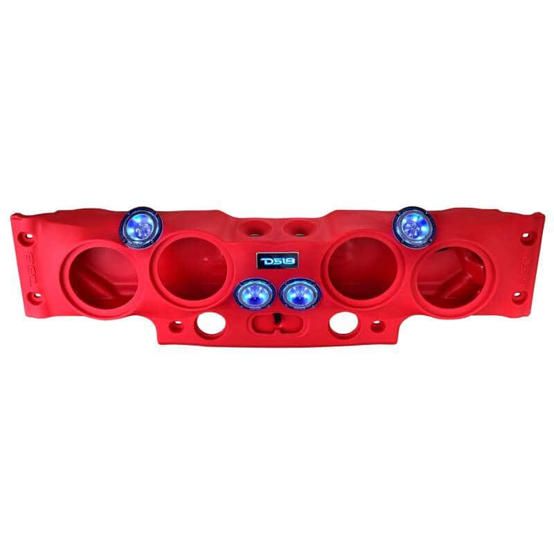 DS18 — DS18 2007-18 Jeep JK/JKU Soundbar Fits 4 x 8in Speakers (Not Included) Tweeters Drivers Included-Red - view 7