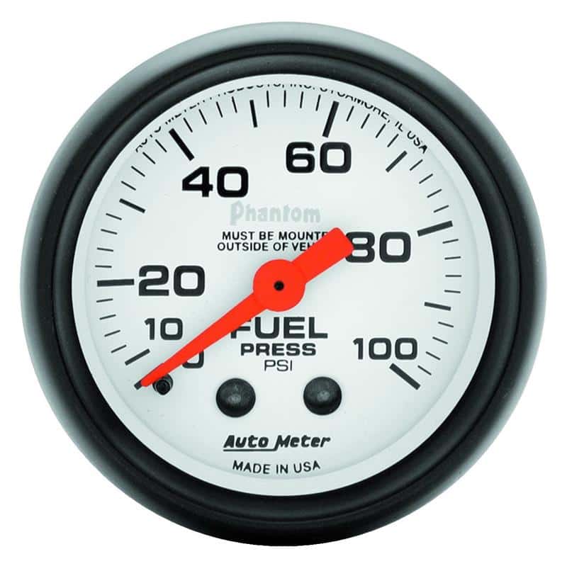 AutoMeter — Autometer Phantom 52mm 100 PSI Mechanical Fuel Pressure Gauge
2" FUEL PRESS, 0-100 - view 2