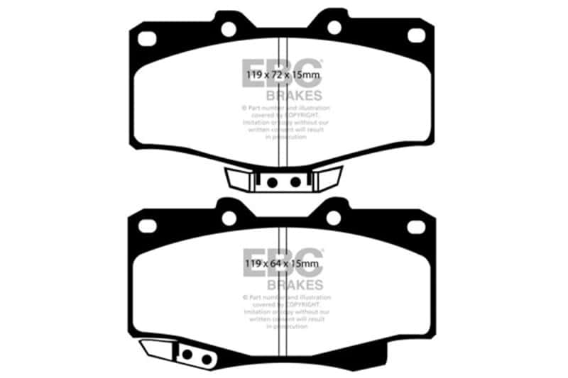 EBC — EBC 90-91 Toyota 4 Runner 2.4 Greenstuff Front Brake Pads
Disc Brake Pad - view 1