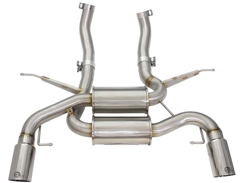 aFe — aFe MACHForce XP 2.5in Axle Back Stainless Exhaust w/ Polished Tips 07-13 BMW 335i 3.0L L6 (E90/92)
Axle-Back Exhaust - view 2
