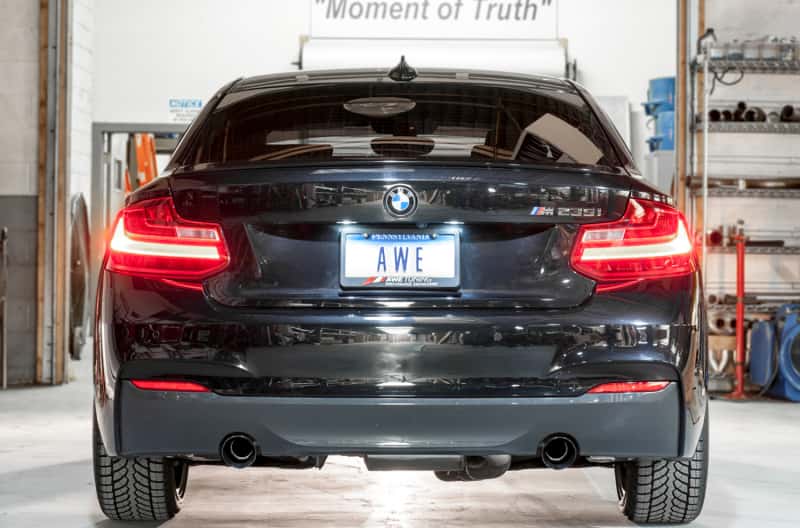 AWE Tuning — AWE Tuning BMW F22 M235i / M240i Touring Edition Axle-Back Exhaust - Diamond Black Tips (102mm)
Touring Exhaust - view 3