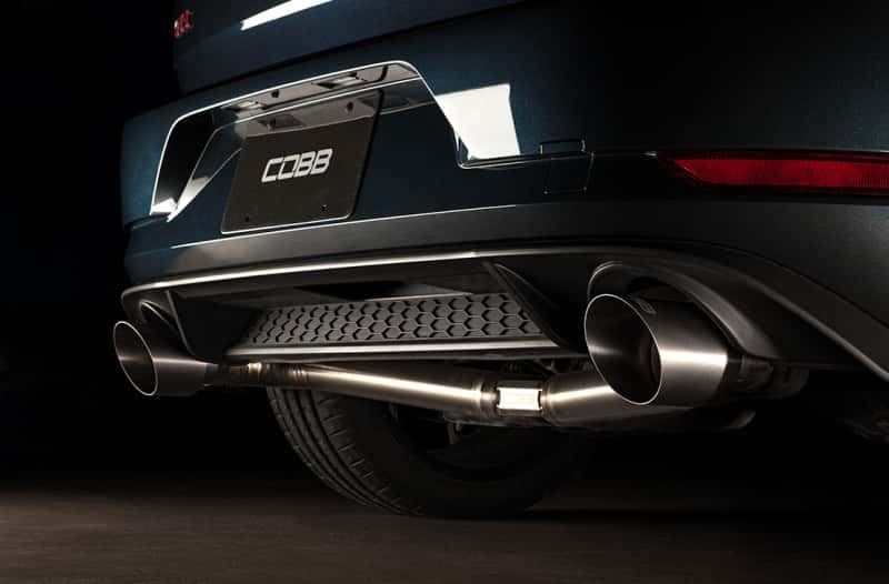 COBB — Cobb Volkswagen GTI MK7/MK7.5/MK8 Brushed Titanium Tip Kit - view 8