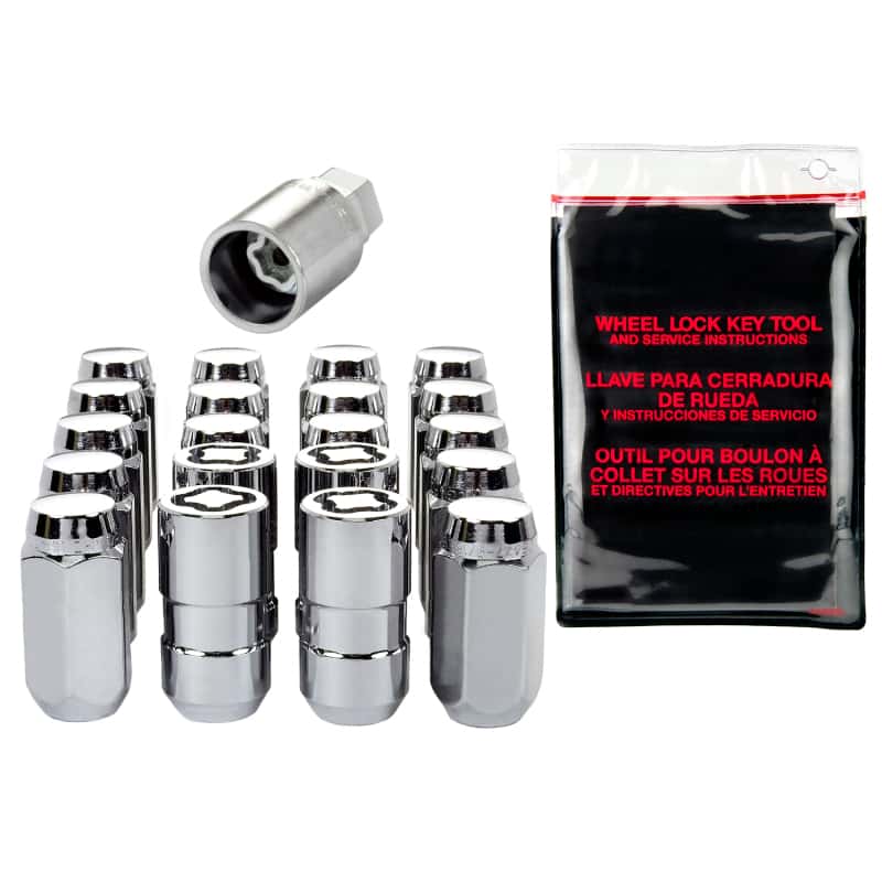 McGard — McGard 5 Lug Hex Install Kit w/Locks (Cone Seat Nut) M14X1.5 / 22mm Hex / 1.635in. Length - Chrome - view 1