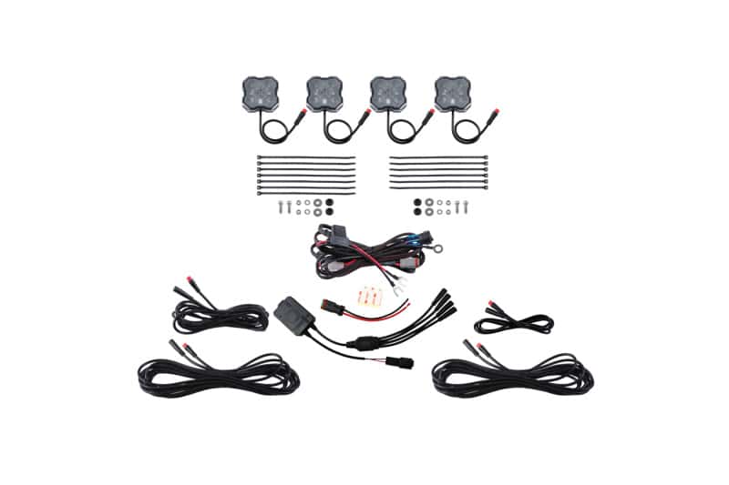 Diode Dynamics — Diode Dynamics RGBW Rock Light Installer Kit w/Controller (4-pack) - view 1