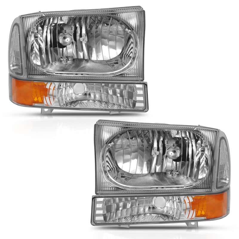 ANZO — ANZO 2000-2004 Ford Excursion Crystal Headlight w/ Corner Light Chrome Amber (w/o Bulb)
Head Light Set
HdLtSet - view 1