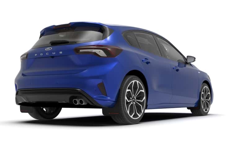 Rally Armor — Rally Armor 19-25 Ford Focus ST MK4 Black UR Mud Flap w/White Logo
Mud Flap - view 4