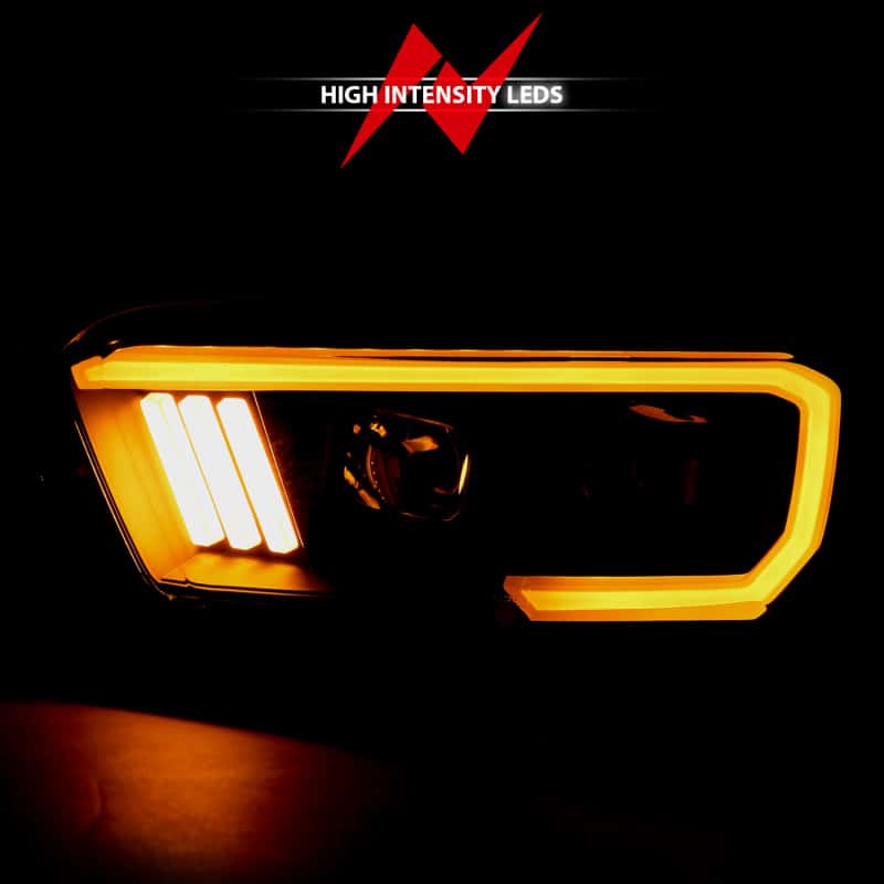 ANZO — ANZO 2016-2017 Toyota Tacoma Projector Headlights w/ Plank Style Switchback Black w/ Amber
Projector Headlights
Head Light Set - view 6