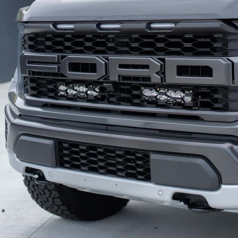 Baja Designs — Baja Designs 2021+ Ford Raptor OnX6 Behind Grill Kit -10in. Clear D/C - view 2