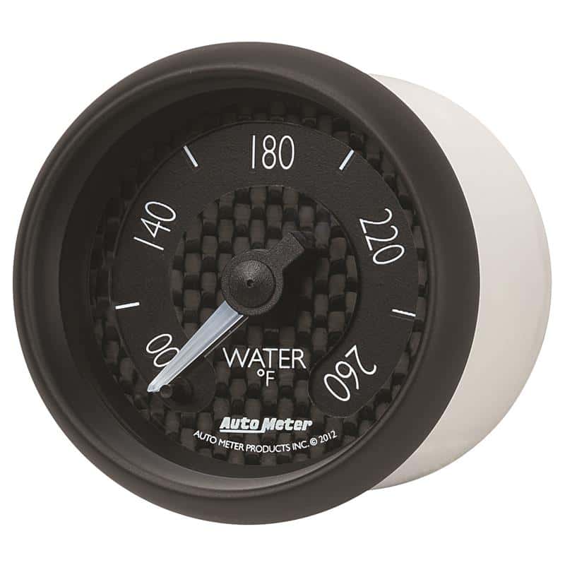 AutoMeter — Autometer GT Series 52mm Full Sweep Electronic 100-260 Deg F Water Temperature Gauge
2-1/16" WATER TEMP, - view 2