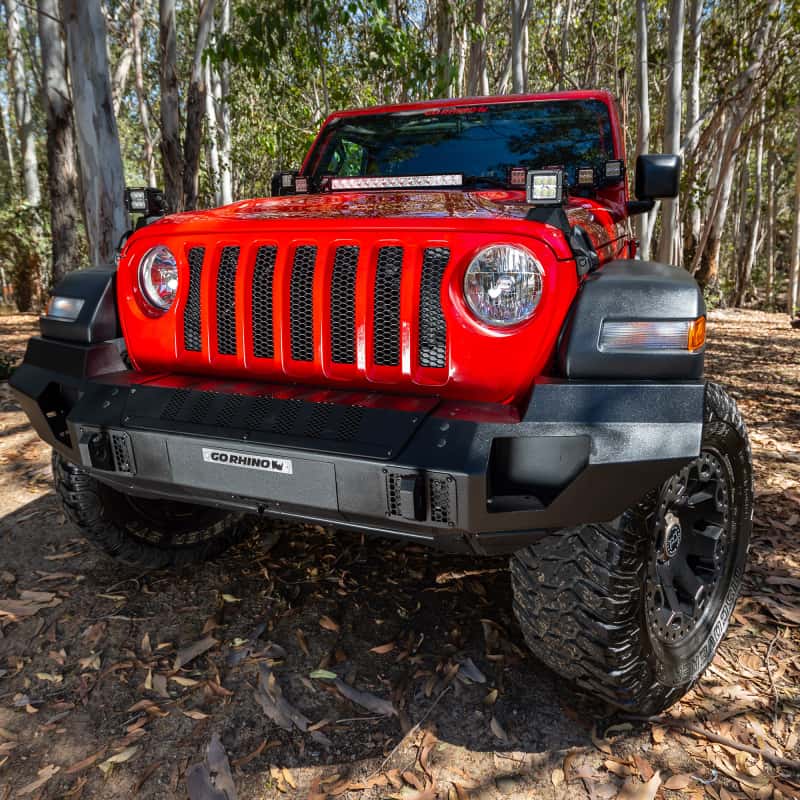 Go Rhino — Go Rhino 18-20 Jeep Wrangler JL/JLU/Gladiator JT Light Mount - 20in Single Row
Center Hood Mount - view 4