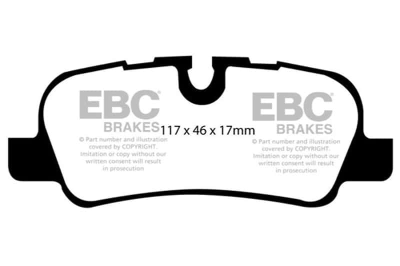 EBC — EBC 05-10 Land Rover LR3 4.4 Ultimax2 Rear Brake Pads
Disc Brake Pad - view 1