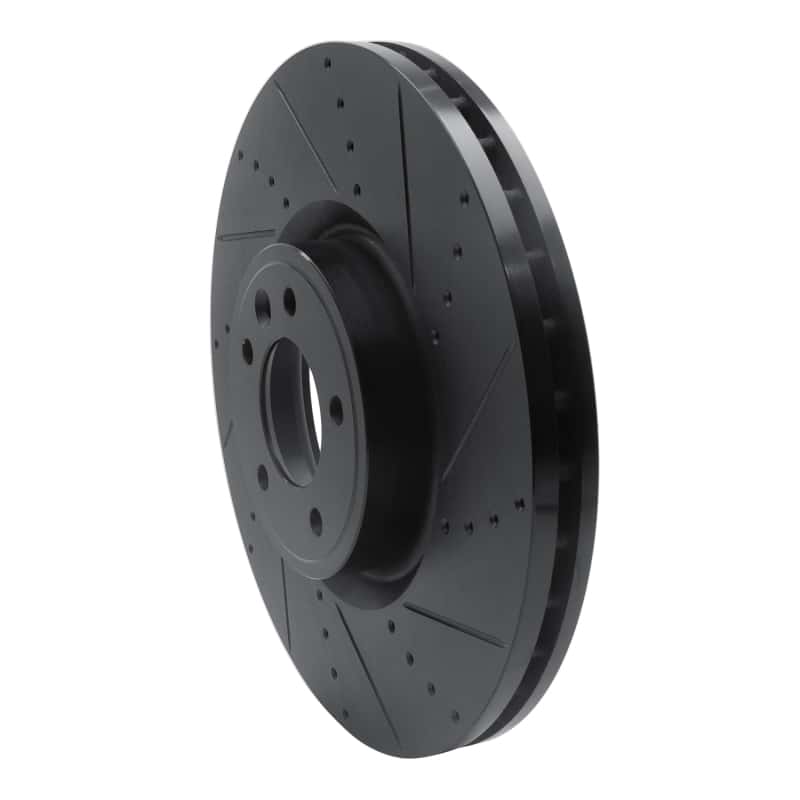 R1 Concepts — R1 18-25 Land Rover Range Rover Front Right Drilled & Slotted Black Brake Rotor
R1 Brake Rotor Drill - view 2