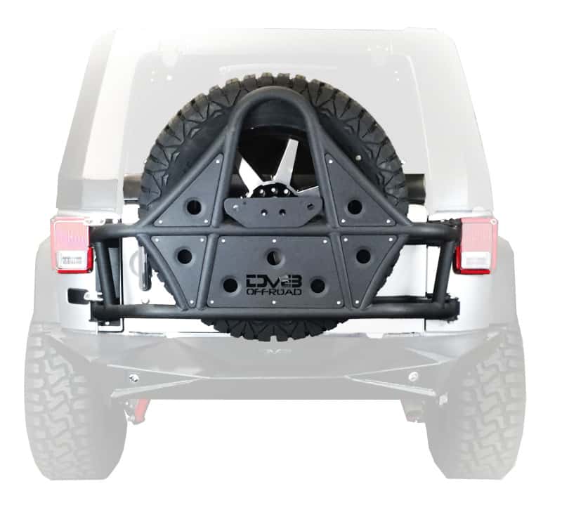 DV8 Offroad — DV8 Offroad 07-18 Jeep Wrangler Body Mounted Tire Carrier - view 1