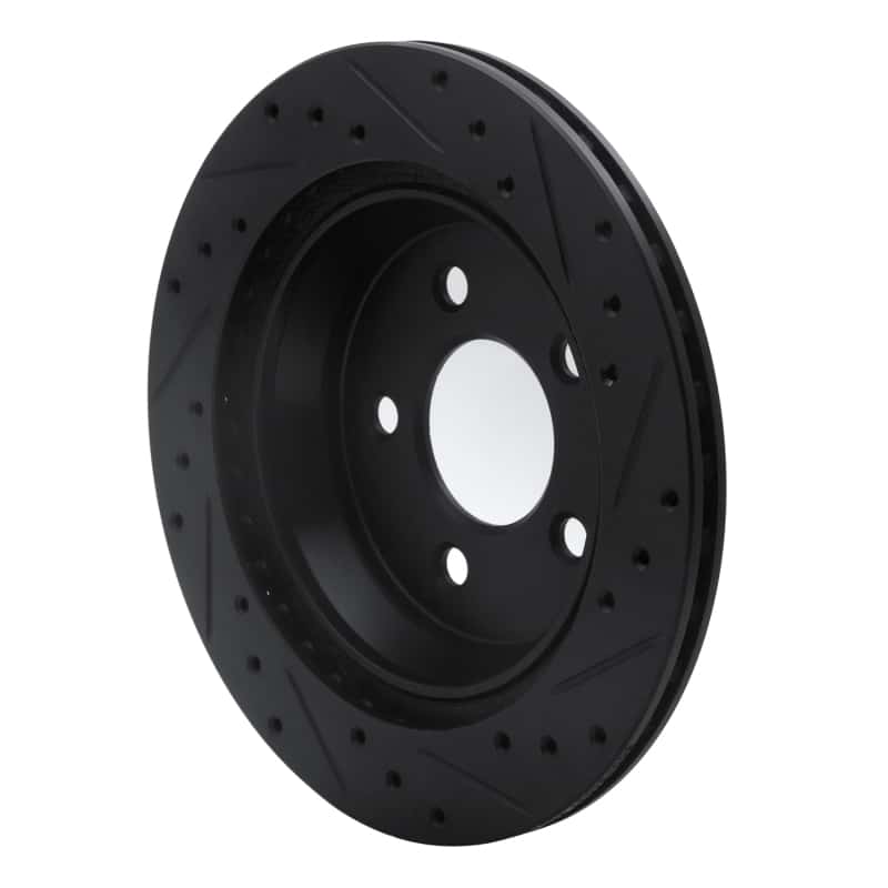 R1 Concepts — R1 94-04 Ford Mustang Rear Left Drilled & Slotted Black Brake Rotor
R1 Brake Rotor Drill - view 4