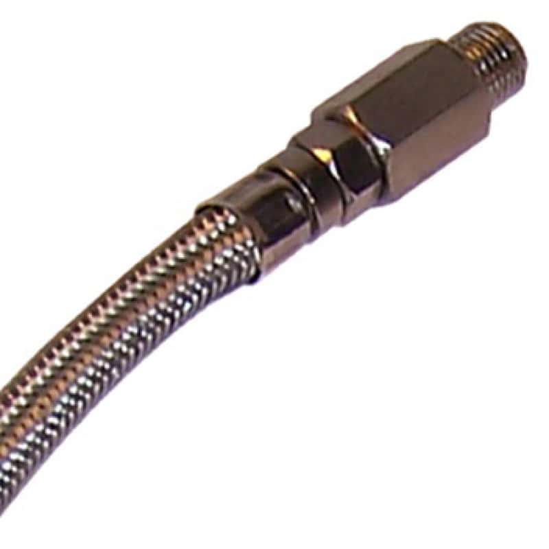 Kleinn Air Horns — Kleinn 18In Stainless Steel Braided Leader Hose w/ Check Valve-1/8In M NPT Inlet/ 1/4In M NPT Outlet
1/8"-1/4' Lead Hose - view 3