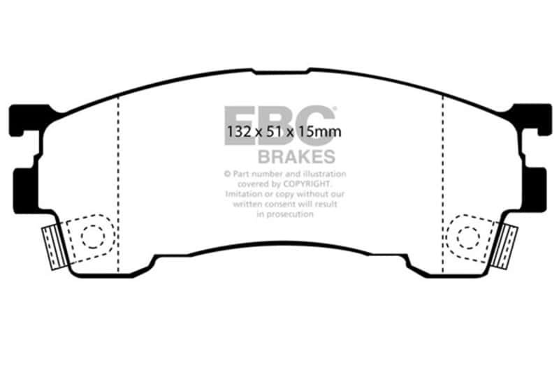 EBC — EBC 93-97 Ford Probe 2.0 16v Ultimax2 Front Brake Pads
Disc Brake Pad - view 1