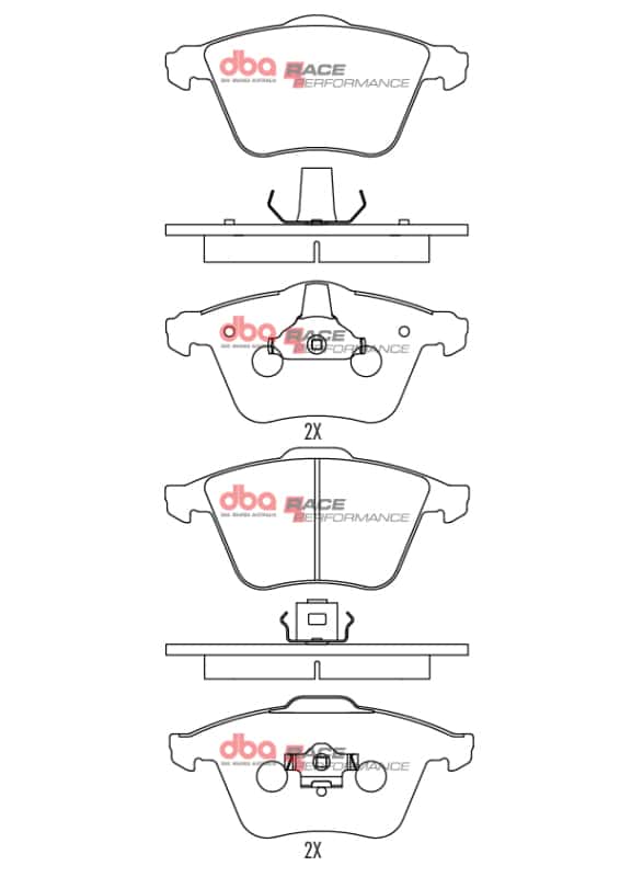 DBA — DBA 12-13 Volkswagen Golf R Front RP Performance Brake Pads
Brake Pad - view 1