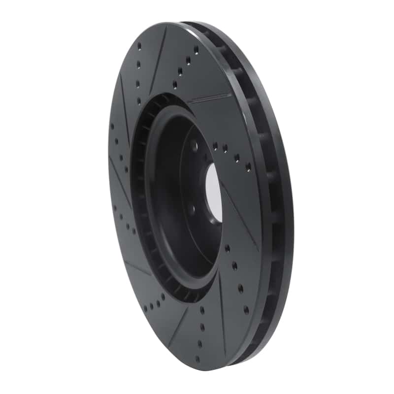 R1 Concepts — R1 05-17 Subaru WRX STI Front Right Drilled & Slotted Black Brake Rotor
R1 Brake Rotor Drill - view 4