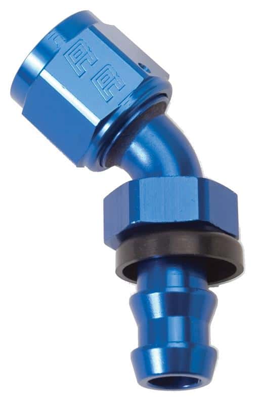 Russell — Russell Performance -6 AN Twist-Lok 45 Degree Hose End (Blue)
Hose Fitting - view 3