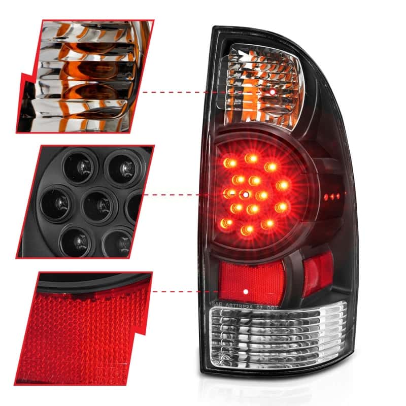 ANZO — ANZO 2005-2015 Toyota Tacoma LED Taillights Black
TailLightSet - view 5