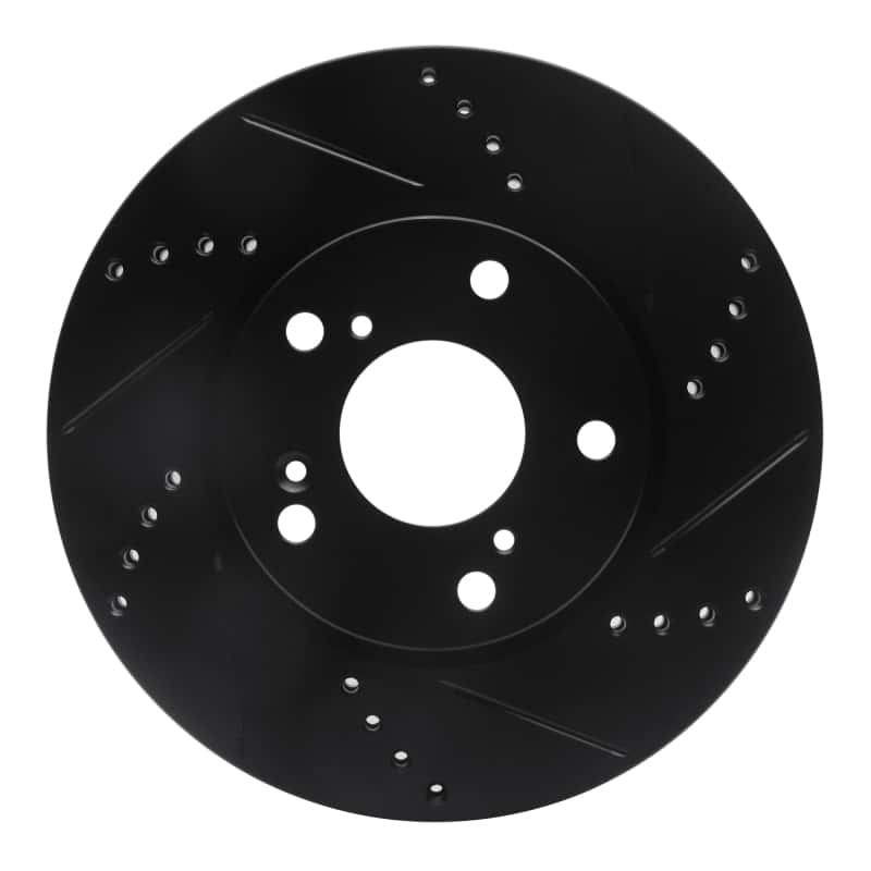 R1 Concepts — R1 2016-2025 Honda Civic Coupe Front Right Drilled & Slotted Black Brake Rotor
R1 Brake Rotor Drill - view 1