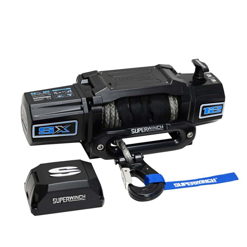 Superwinch — Superwinch 12000 LBS 12V DC 3/8in x 80ft Synthetic Rope SX12SR Winch - Semi Gloss Black
Winch - view 14