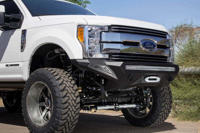 Addictive Desert Designs — Addictive Desert Designs 17-18 Ford F-250 Super Duty Stealth Fighter Front Bumper w/ Winch Mounts
Bumper- Front
Bumpers - view 2