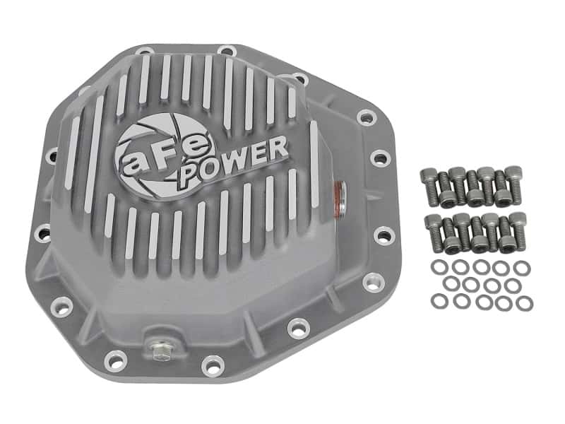 aFe — aFe Power Street Ser Rear Diff Cover Raw w/Mach Fin 2017 Ford Diesel Trucks V8-6.7L(td) Dana M275-14
Differential Cover - view 6