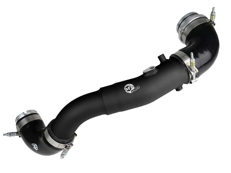 aFe — aFe 2020 Toyota Supra 3.0L 3in Black Intercooler Tube - Hot
Hot Charge Pipe - view 1
