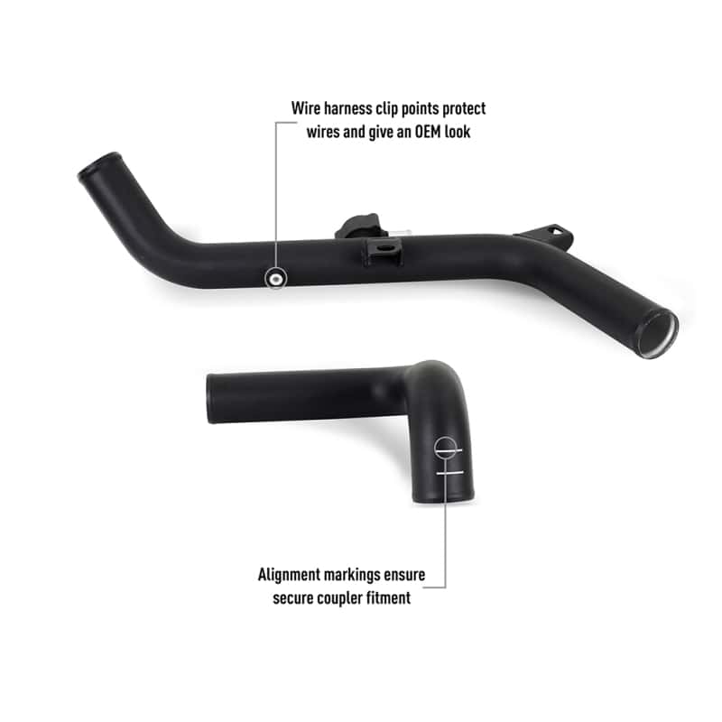 Mishimoto — Mishimoto 21+ Ford Bronco 2.7L High Mount INT Kit BK Pipes BK Core
Intercooler Kit - view 6