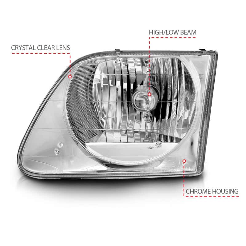 ANZO — ANZO 1997-2003 Ford F-150 Crystal Headlights Chrome
Head Light Set
HdLtSet - view 10