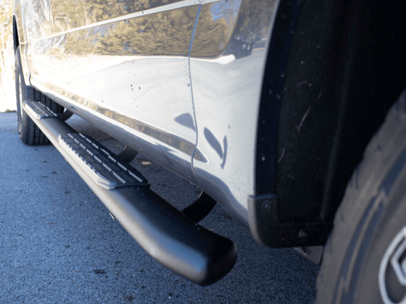 Fishbone Offroad — Fishbone Offroad 2019+ Chevrolet Silverado 1500 Double Cab Oval Side Steps - Black Textured - view 6