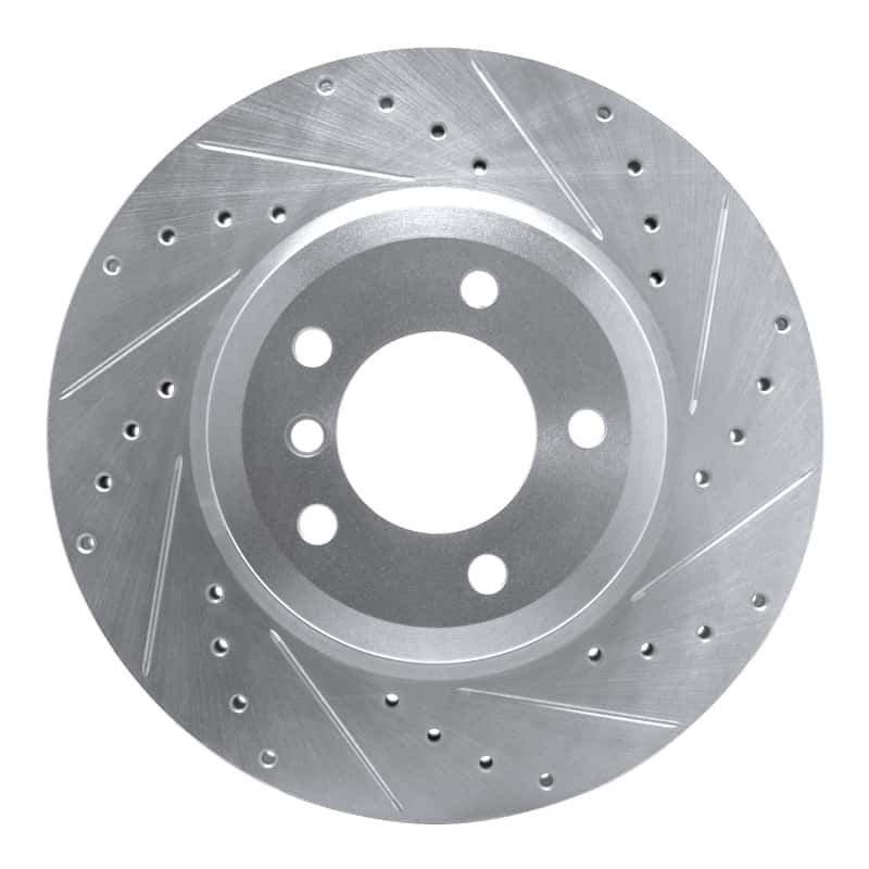 R1 Concepts — R1 01-08 BMW 330CI Front Right Drilled & Slotted Silver Brake Rotor
R1 Brake Rotor Drill - view 1