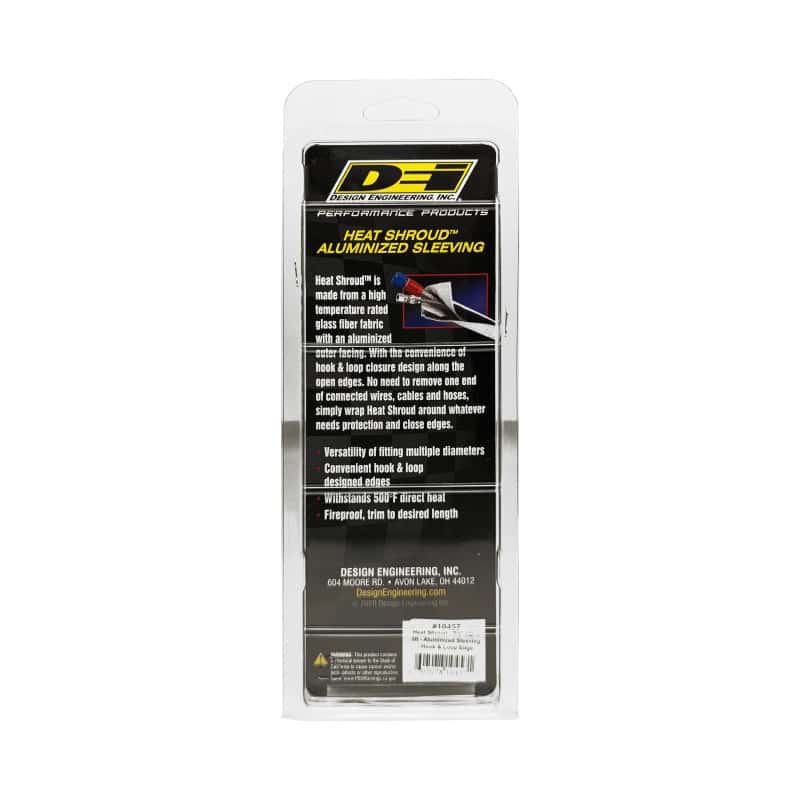 DEI — DEI Heat Shroud 3/4in I.D. x 3ft - Aluminized Sleeving - Hook and Loop Edge
Heat Shield Sleeve - view 5
