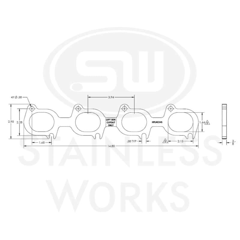 Stainless Works — Stainless Works 07-14 Ford Cobra 5.4L/5.8L Wide Oval Port 304SS Exhaust Flanges 1-7/8in Primaries
Header Flange
sswhf54s
HF54S
 - view 4
