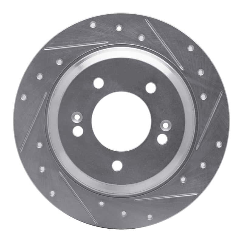 R1 Concepts — R1 13-25 Hyundai Elantra GT Rear Right Drilled & Slotted Silver Brake Rotor
R1 Brake Rotor Drill - view 1